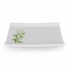 Prato p/ Peixe Bambu Azul - 20,5 x 14 cm