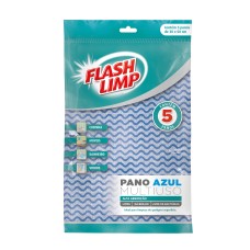 Pano Multiuso Azul - 5 Pçs