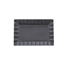 Travessa Ret Preta Melamina - 48 x 31,5 cm